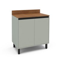 Balcão de Cozinha Koya com Tampo 2 Portas Verde Oliva Balcão de Cozinha Koya com Tampo 2 Portas Verde Oliva