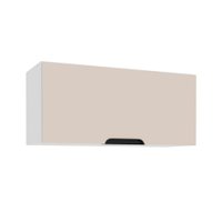 Armário Aéreo Meena 1 Porta Creme e Branco