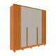 Guarda-Roupa Casal Vicenzo com Pés 6 Portas 4 Gavetas Cinamomo e Off White