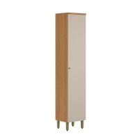 Paneleiro Selene 1 Porta Off White e Jequitibá