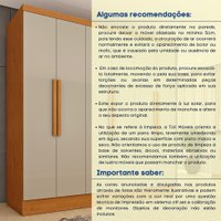 Guarda-Roupa Casal Vietri com Pés 6 Portas 4 Gavetas Cinamomo e Off White