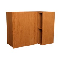 Armário Aéreo Ripado de Canto 1 Porta Freijó