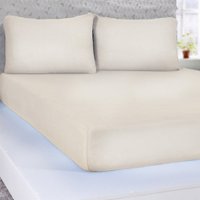 Jogo de Cama Solteiro Serena 3 pçs Malha 100% Algodão 88x188x23cm Pérola