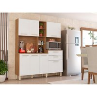 Kit de Cozinha Encanto 7 Portas 2 Gavetas Amendola e Branco