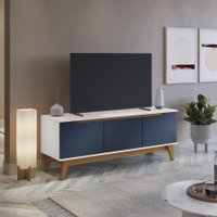 Rack Kappesberg 3 Portas Canela/Azul 136cm