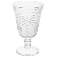 Kit 48 Taças Vidro Cristal 240ml Palm Água Sucos Bebidas Decoradas Lyor