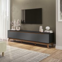 Rack Kappesberg 3 Portas Preto Fosco/Chumbo 218cm