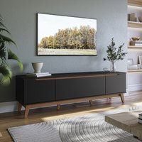 Rack Kappesberg 3 Portas Preto Fosco 180cm