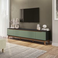 Rack Kappesberg 3 Portas Preto Fosco/Verde Oliva 218cm
