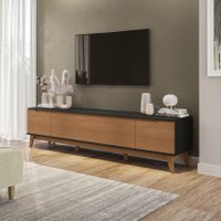 Rack Kappesberg Com 3 Portas Preto Fosco/Chumbo 218cm