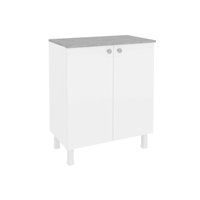 Armário Sapateira Casal Balcão Duo Duplo Alto 2 Portas 70cm Branco - Telasul