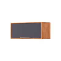 Armário de Geladeira p/ Cozinha Esplendida adeira c/ 1 Portas Basculante 80cm Cinamomo/Titanium - MGM