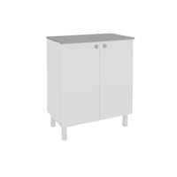 Balcão Lavanderia Duo Duplo Médio c/ 2 Portas Branco - Telasul