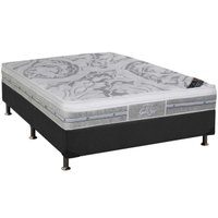 Conjunto Box: Colchão Molas Pocket Castor Ensacadas SLX Grand Plush + Base CRC Suede Gray Casal (138x188)