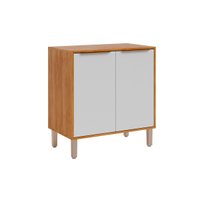 Balcão de Cozinha Modulado c/ Tampo Divina c/ 2 Portas 80 cm Cinamomo/Branco - MGM