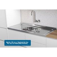 Cozinha Modulada Nesher Rainha Gourmet 7 Peças (3Aéreos+3Balcões+1Paneleiro) C6P37 Branca/Nature-Nesher