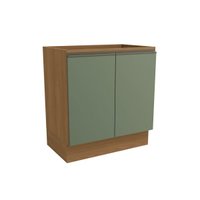 Balcão de Cozinha Modulado Maxxi G744 c/ 2 Portas s/ Tampo 80cm Canela/Verde - Kappesberg
