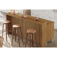 Módulo Cozinha Nesher Princesa c/ 2 Portas e 3 Gavetas 200cm Freijo/Off White-Nesher