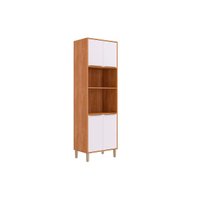Torre Quente de Cozinha Paneleiro Esplêndida c/ 4 Portas e 2 Nichos p/ Forno 70cm Cinamomo/Branco - MGM