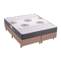 Conjunto Box Queen: Colchão Espuma Polar D45 Pérola Clean + Base CRC Rústico Clean (158x198)