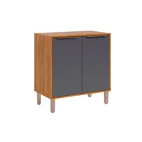 Balcão de Cozinha Modulado c/ Tampo Divina c/ 2 Portas 80 cm Cinamomo/Titanium - MGM