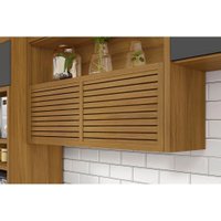 Cozinha Modulada Completa Princesa 3 Peças (1Aéreo+1Balcão+1Paneleiro) C6P62 Freijo/Grafite - Nesher