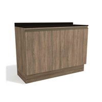 Gabinete p/ Pia Cozinha Balcão c/ Tampo Maxxi G745 c/ 2 Portas 120cm Nogal/Preto - Kappesberg