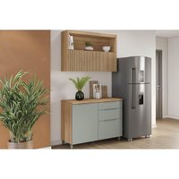 Kit de Cozinha Completa 2 Peças Marquesa (1Aéreo+1Balcão) C2P29 Nature - Nesher