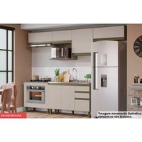 Cozinha Modulada Henn Connect 8 Peças (5Aéreos+2Balcões+1Complemento) C5P68 Duna/Cristal-Henn