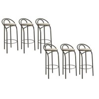 Banqueta de Cozinha Dublin 1B706 Kit 6 Un Bronze/Nude 16 - Kappesberg