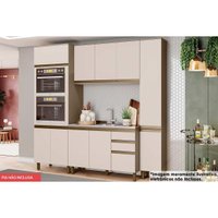 Cozinha Modulada Henn Connect 4 Peças (1Aéreo+1Balcão+2Paneleiros) C6P19 Duna/Cristal-Henn