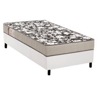 Conjunto Box Solteiro: Colchão Espuma Ortobom Physical Ultra Resistente + Base CRC Courano White (88x188)
