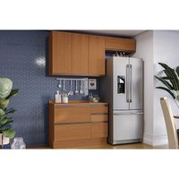 Kit Cozinha Modulada 4 Peças Maxxi (2Aéreos+1Balcão+1Complemento) C4P165 Canela - Kappesberg