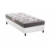 Conjunto Box Solteiro: Colchão Anatômico Herval D28 / AG65 Ortopedic Black + Base CRC Courano White (88x188)