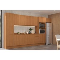 Cozinha Completa Ciela 9 Peças (3Aéreos+2Balcões+1Paneleiro+1TorreQuente+2Complementos) C9P64 Canela - Kappesberg