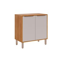 Módulo Cozinha MGM Divina Balcão c/ Tampo c/ 2 Portas 80 cm Cinamomo/Off White-MGM