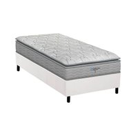 Cama Box Solteiro: Colchão Espuma D45 Probel Anatômico Guarda Costas Próextreme Plus + Base CRC Courano White (88x188)