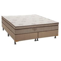 Cama Box King: Colchão Molas SuperPocket Ensacadas Ortobom Celebrita + Base CRC Suede Clean (193x203)