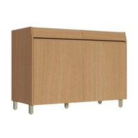 Balcão de Cozinha Modulado Simone Mendes p/ Pia s/ Tampo c/ 2 Portas e 2 Gavetas 120cm Carvalho/Cinza - Nesher