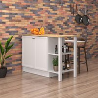 Bancada Gourmet Ilha Cozinha Ditália 2 Portas CD-1028 cor:Branco