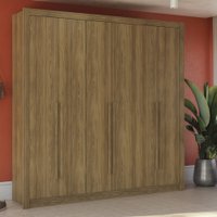 Guarda-Roupa Casal 100% MDF Kappesberg 6 Portas 8 Gavetas Nogueira