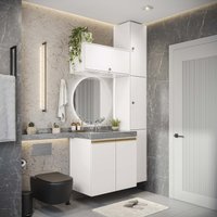 Conjunto para Banheiro Kappesberg Celeste 5 Peças Branco 116,5cm