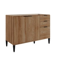 Balcão de Cozinha Miami 1200mm 2 Portas 3 Gavetas Sem Tampo Carraro Freijó