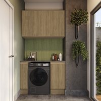 Lavanderia Modulada Kappesberg Celeste 3 Peças Nogueira 120cm