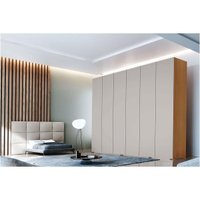 Guarda Roupa Casal 6 Portas e 6 Gavetas c/ Pés Horizon Naturale/Off White - Rufato