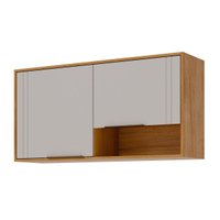 Armário Aéreo p/ Cozinha Aurea c/ 2 Portas 120cm Cinamomo/Off White - MGM