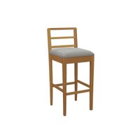 Banqueta de Cozinha Sofia Madeira Maciça 1BMM006CA 1 Un Carvalho/Boucle Cinza - Kappesberg
