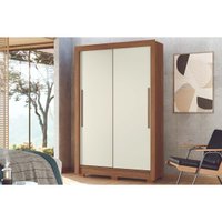 Guarda Roupa Solteiro 2 Portas de Correr e 2 Gavetas c/ Pés Lapa Jatoba/Areia - Santos Andirá
