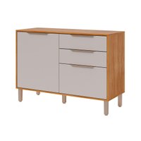 Balcão de Cozinha Modulado c/ Tampo Divina c/ 2 Portas e 2 Gavetas 120 cm Cinamomo/Off White - MGM