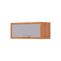 Armário Aéreo Cozinha Modulado Esplendida Geladeira c/ 1 Portas Basculante 80cm Cinamomo/Platina - MGM